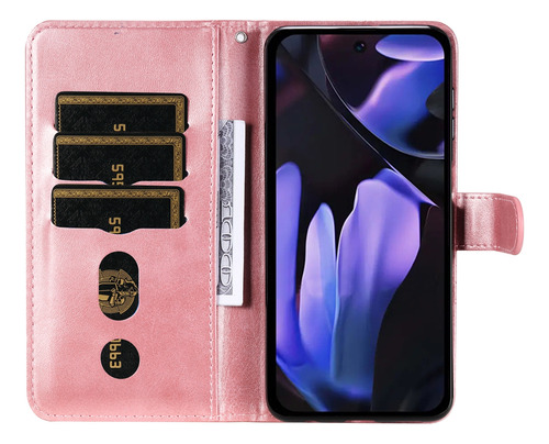 Funda De Teléfono Para Google Pixel 8a 9 Pro, 9a 7 Pro, Lujosa Funda De Piel Tipo Cartera Con Ranuras Para Tarjetas