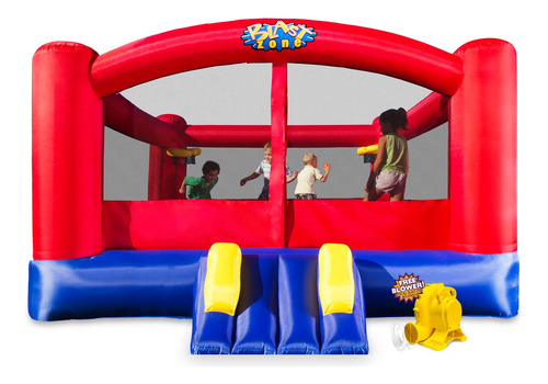 Blast Zone Double Play - Casa Inflable De Doble Aro Con Sopl