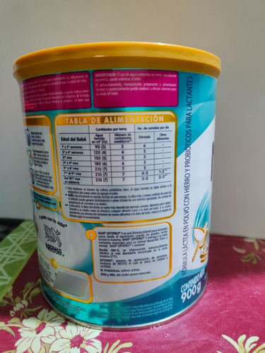 Imagen 4 de 4 de Leche De Fórmula En Polvo Nan Optipro 1 En Lata De 900g