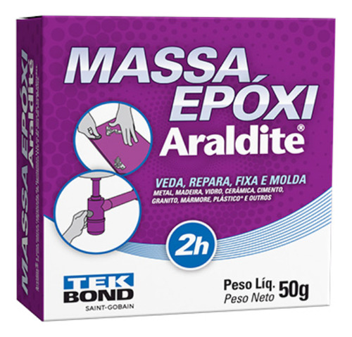 Epóxi Araldite Massa 100g Tekbond / 2 Unidades 50g