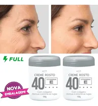Comprar Kit 2 Cremes Rosto Colágeno Previne Rugas Vitamina E 40 Anos