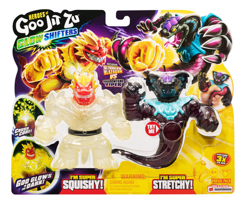 Paquete Toy Heroes Of Goo Jit Zu Glow Shifters Versus