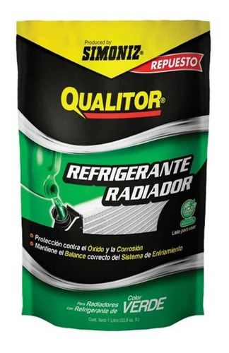 Refrigerante Radiador Qualitor Simoniz Color Verde 1 Litro