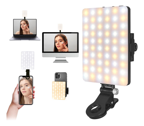 Emart Luz Para Selfie, 60 Led Portatil Con Clip Para Telefon