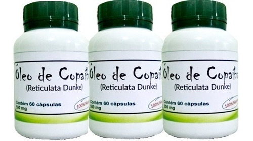 Kit 3 Copaíba 180 Capsulas 6 Meses De Uso Continuo 