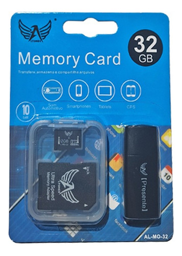 Cartão De Memoria Micro Sd Com Adaptadores Sd E Usb