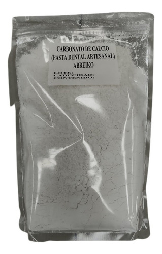 Carbonato De Calcio  (pasta Dental Artesanal) 1 Kilo