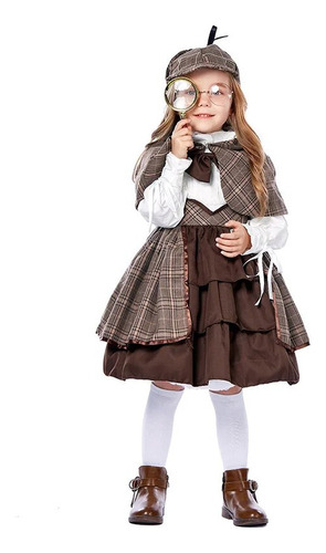 Disfraz De Detective Para Niña De Purim, Lolita, Outcosplay