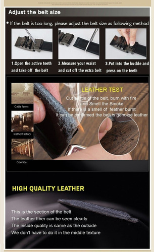 Cinturón Elegante Con Hebilla Automática Para Hombre