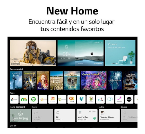 Imagen 8 de 9 de Tv LG 65 Pulgadas 164 Cm 65up7750 4k-uhd Led Plano Smart