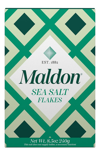 Maldon Sal, Copos De Sal Marina, 8.5 Oz (240 G), Kosher, Nat