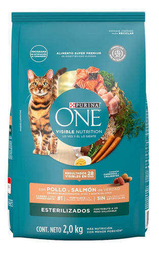 Purina One Gato Pollo Y Salmón 2kg