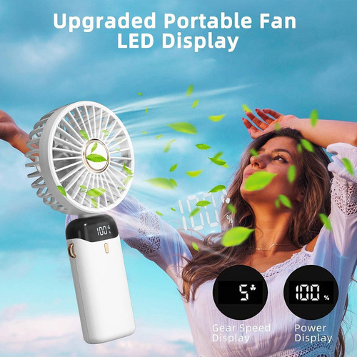 Ventilador De Mano Portátil Plegable Recargable Por Usb