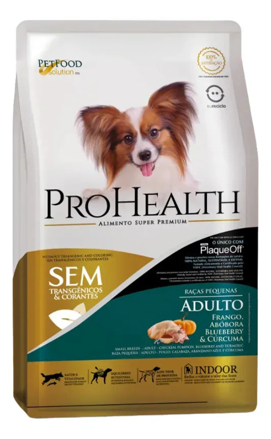 Ração Prohealth Cães Adultos Raças Pequenas Frango - 2,5 Kg
