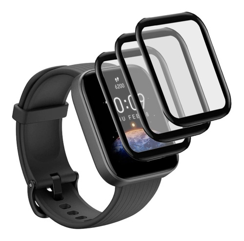 Kit 3 Películas Gel 3d Proteção Tela Para Amazfit Bip 3