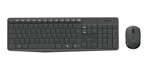 Kit Teclado Y Mouse Inalambrico Mk235 Logitech Color Grafito