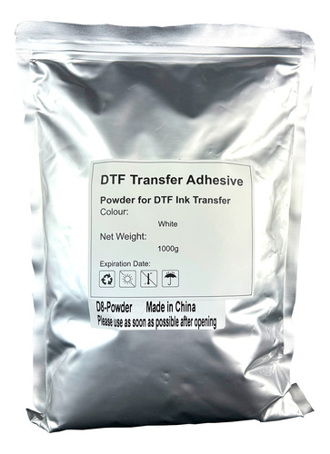 Pegamento Adhesivo En Polvo Fino Poliamida Dtf 1 Kilo Blanco Blanco