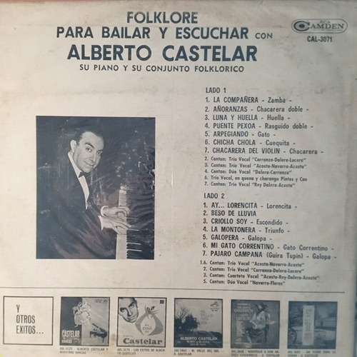 Alberto Castelar. Folclore Para Bailar Y Escuchar. (Usado)