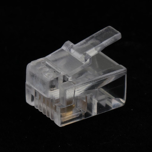 100 Unids Rj11 Rj-11 6p4c Enchufe Modular Cable Conector De