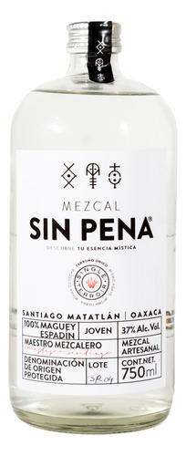 Mezcal Sin Pena 100% Espadin Joven 750ml