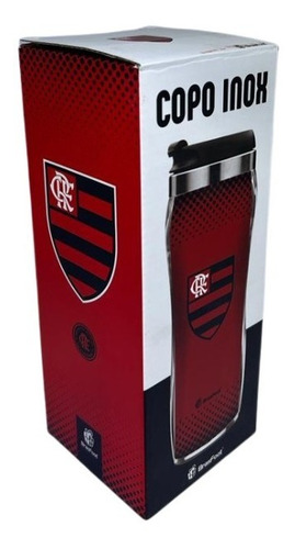 Copo Térmico Inox Com Tampa Flamengo Série Ouro Original