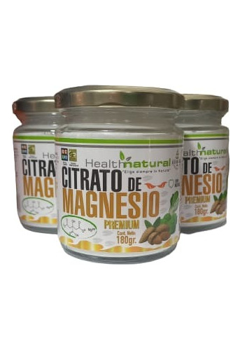 Citrato De Magnesio Premium 180gr Por 3 Unidades