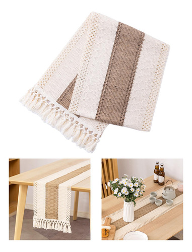 Pacote De 2 Caminhos De Mesa De Macramê Rendados Estilo