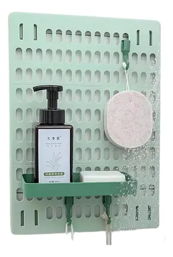 Rejilla Soporte Plástico Baño Verde Rectangular Durable