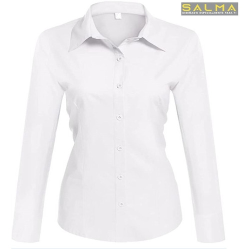 Blusa Salma Cuello Camisero Manga Larga