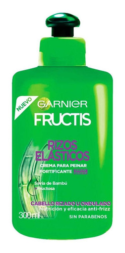 Crema Para Peinar Garnier Fructis Rizos Elásticos Efecto Resorte 300ml