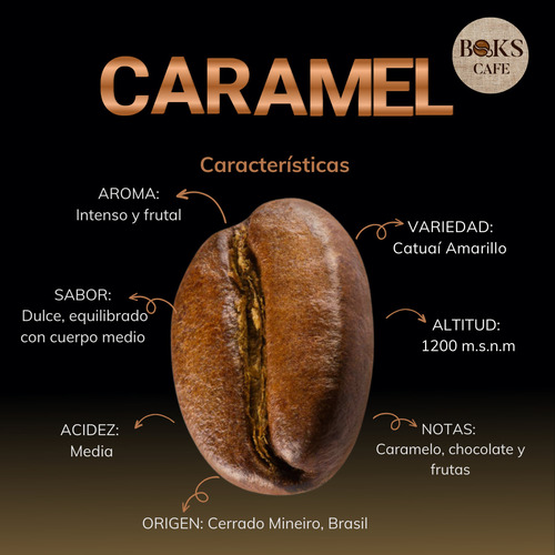 Café De Especialidad En Grano Boks Caramel 1 Kg