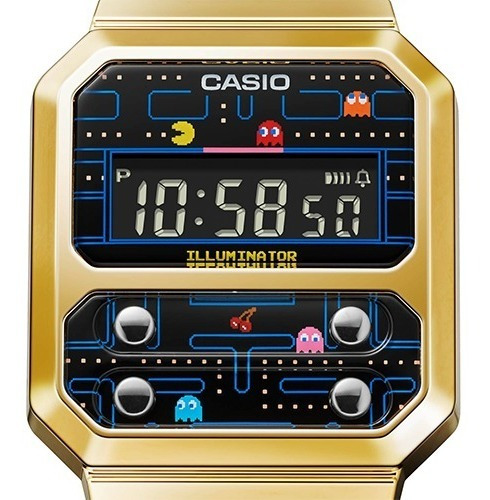 Casio Unisex Pac Man A100wepc-1bdr /relojería Violeta