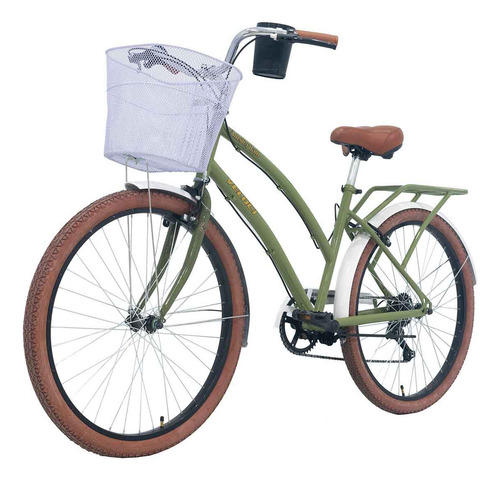 Bicicleta Veloci Amsterdam City Rodada 26 Verde Tamaño del cuadro L