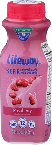 Lifeway Kéfir Bajo En Grasa, Frambuesa, 8 Oz (paquete De 6)