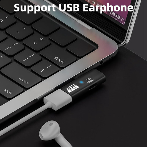 . Adaptador Q72 En 1 Usb C A Usb 3.2 Con Puerto De Carga De