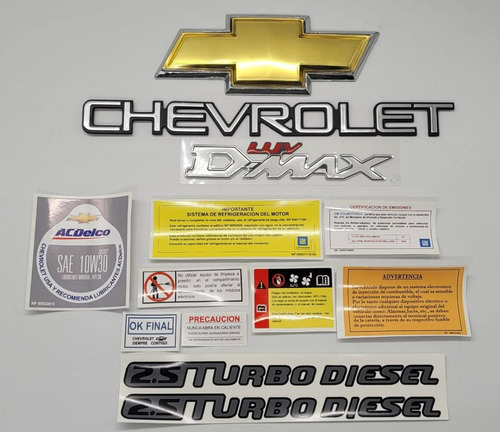 Chevrolet Luv Dmax Calcomanias Y Emblemas 2.5 Turbo Diesel
