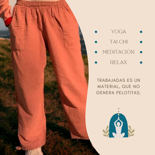 Babucha Pantalón Bambula Yoga Taichi Meditación Relax