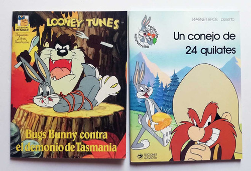 Lote 2 Libritos Looney Tunes - Bugs Bunny Demonio Tasmania (Usado)