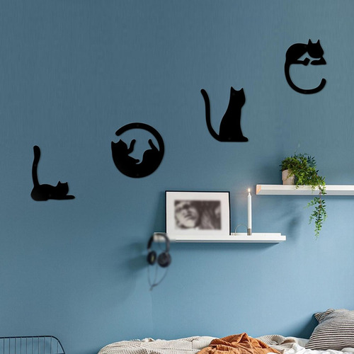 4 Peças De Metal Para Montagem Na Parede, Decoração Amor,