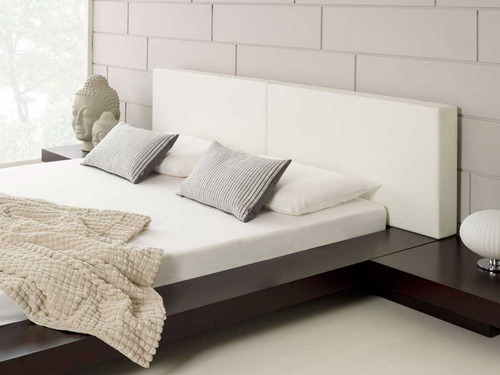 Imagen 2 de 3 de Cama Doble Moderna En Madera Lacado Ref: Hera.