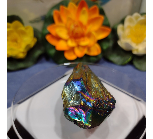 Punta Cuarzo Aura Arcoiris Calidad Única ( 35grs 7 Cm)