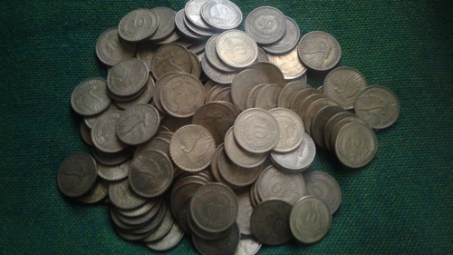 Chile Lote De 100 Monedas 10 Centésimos De Escudo