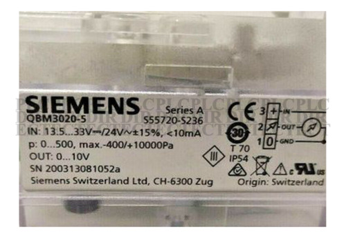 New Siemens Qbm3020-5 Pressure Sensor Aac