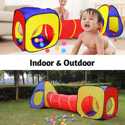 Carpa De Juegos 3 En 1, Tipi Plegable, Cubo, Túnel Para Arra