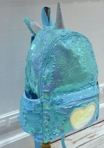 Mochila Lentejuelas Brillo Fashion Unicornio Original