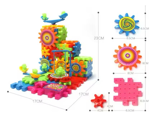 Juego De Construcción Y Engranajes Con Movimiento