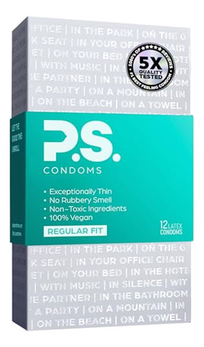 Ps Condoms Preservativos De Látex Excepcionalmente Finos Par