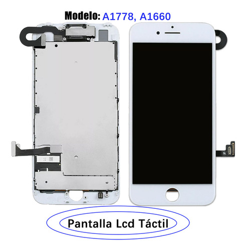 Pantalla Para iPhone 7 Display Con Cámara Frontal Blanco