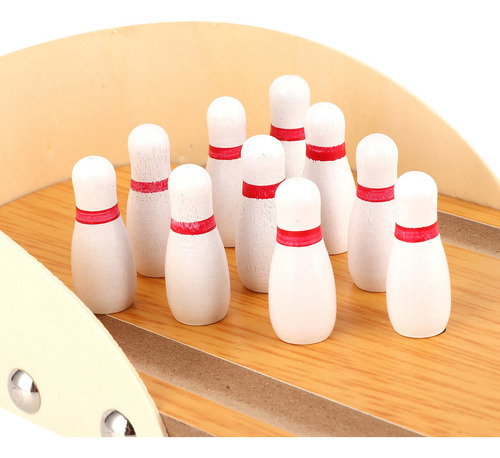 Mini Juguete De Bolos De Madera Para Niños, Escritorio Para
