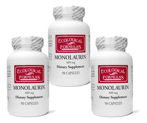 Ecological Formulas Monolaurina De 600 Mg - Tres Botellas Se